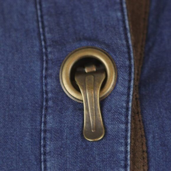 Soft Surroundings Women's Women's XS Blue Chambray Long Sleeve Button Up Shirt - Picture 5 of 7